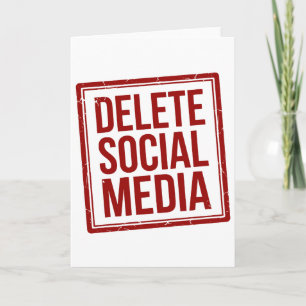 Lustige Löschung von Social Media Anti-Internet-Mi Karte