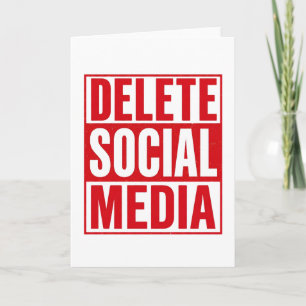Lustige Löschung von Social Media Anti-Internet-Mi Karte