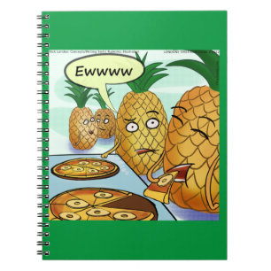 Lustige LTCartoons Ananas-Pizza-Comic Notizblock