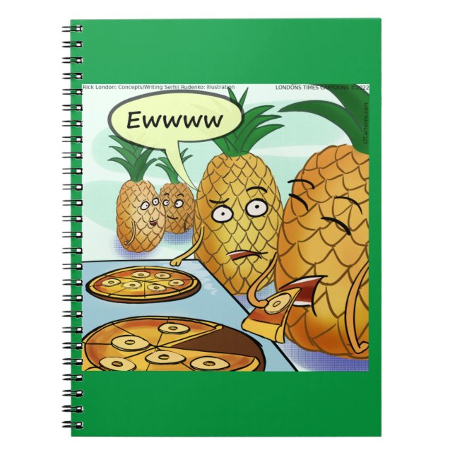 Lustige LTCartoons Ananas-Pizza-Comic  Notizblock (Vorderseite)