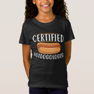 Lustige Mädchen Hotdog Wortkunst T-Shirt