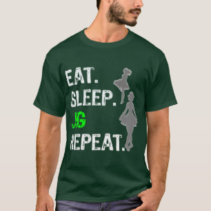 Lustige Mädchen Irischer Tanz Geschenk Essen Schla T-Shirt