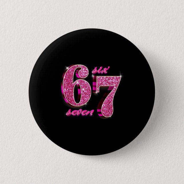 Lustige Mädchen Nk Coquette 67 Sechs Sieben Meme G Button (Vorderseite)