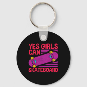 Lustige Mädchen Skateboard-Geschenk für Kinder Coo Schlüsselanhänger