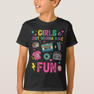 Lustige Mädchen wollen Spaß haben toller 70er 80er T-Shirt