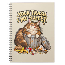 Lustige Maine Coon Katze - Dein Müll Mein Buffet