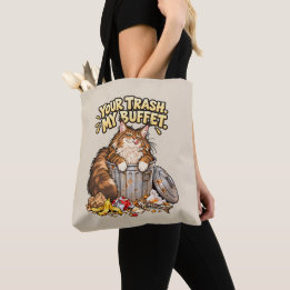 Lustige Maine Coon Katze - Dein Müll Mein Buffet Tasche
