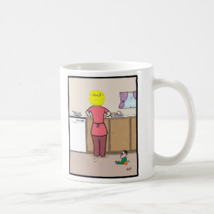 Lustige Mama - die Spannvorrichtung ist oben Kaffeetasse