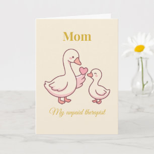 Lustige Mama Karte Mein unbezahlter Therapeut Cute