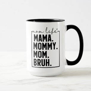 Lustige Mama-Leben Kaffee-Geschenk Keramik Schwarz Tasse