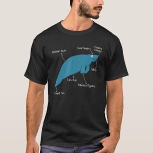 Lustige Manatee Dugong Und Seekuh Anatomie T-Shirt