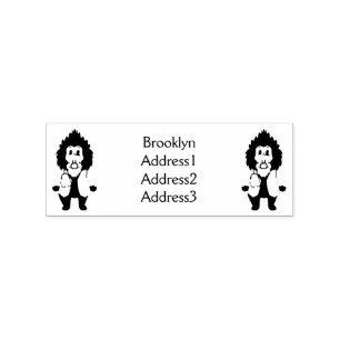 Lustige Mandrill-Arzt-Cartoon-Illustration Gummistempel