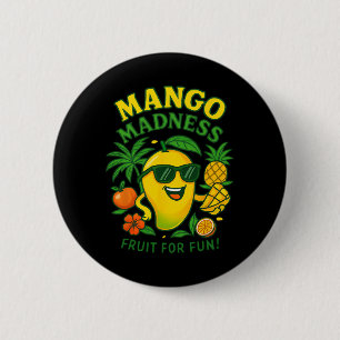 Lustige Mango Frucht Mangos Sommerferien für Kinde Button