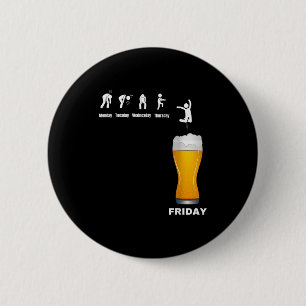 Lustige Männerwoche von Montag bis Freitag - Bier  Button