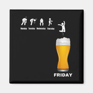 Lustige Männerwoche von Montag bis Freitag - Bier Magnet