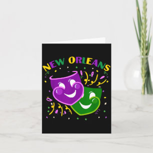 Lustige Mardi Gras Maske Louisiana New Orleans Kar Karte