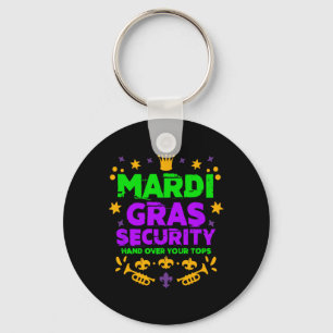 Lustige Mardi Gras Sicherheitsparade Festival Mard Schlüsselanhänger