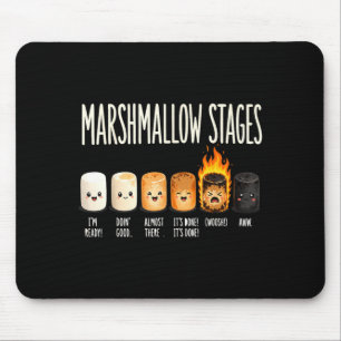Lustige Marshmallow-Lagerfeuer-Camping-S'mores Mousepad