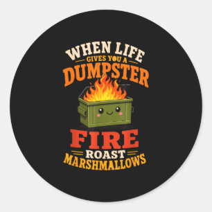 Lustige Marshmallow  Runder Aufkleber