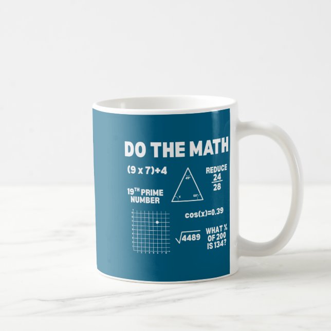 Lustige Mathe 67 Meme Sechs Sieben Kaffeetasse (Rechts)