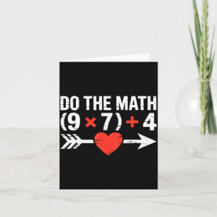 Lustige Mathe 67 Valentinstag Sechs Karte