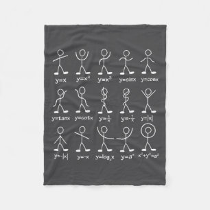 Lustige Mathe-Grafik-Strichfiguren Algebra Analysi Fleecedecke