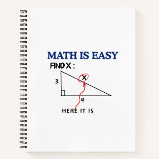 Lustige Mathe ist leicht Finden Sie X Spiralblock Notizbuch