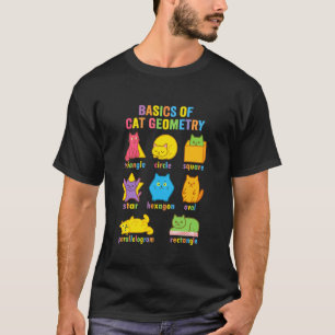 Lustige Mathe-Katze Geometrie Zurück zur Schule Ma T-Shirt