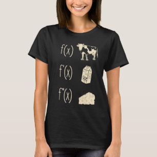 Lustige Mathe-Lehrer Kunst für Frauen Kuhmilch Käs T-Shirt