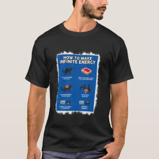 Lustige Mathe Unendliche Energie Katze Und Maschin T-Shirt