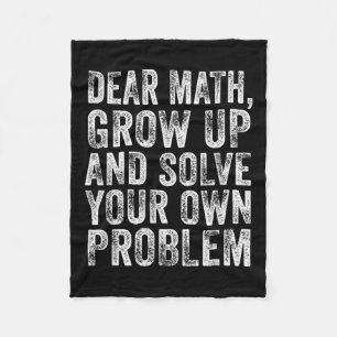 Lustige Mathe-Zitat Lieber Mathe-Lehrer Schüler-Me Fleecedecke