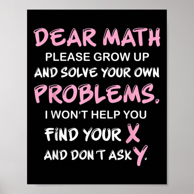Lustige Mathe-Zitate  Poster (Vorne)