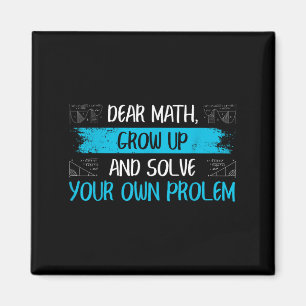 Lustige Mathe-Zitate Zurück zur Schule Mädchen Jun Magnet