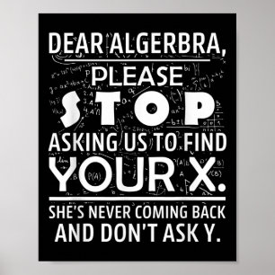 Lustige Mathematik für Mathematikliebhaber Nerd Ne Poster