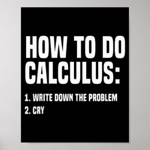 Lustige Mathematik Wie man Calculus macht Lustige  Poster
