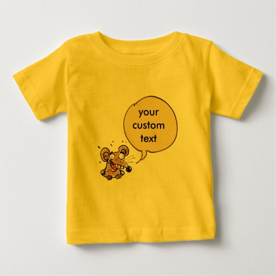 lustige Maus mit kundengerechter Textspracheblase Baby T-shirt