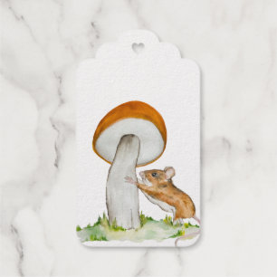 Lustige Maus mit wildem Pilz Geschenkanhänger