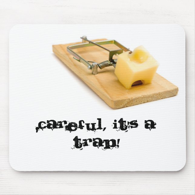 Lustige Mausunterlage - Mäusefalle Mousepad (Vorne)