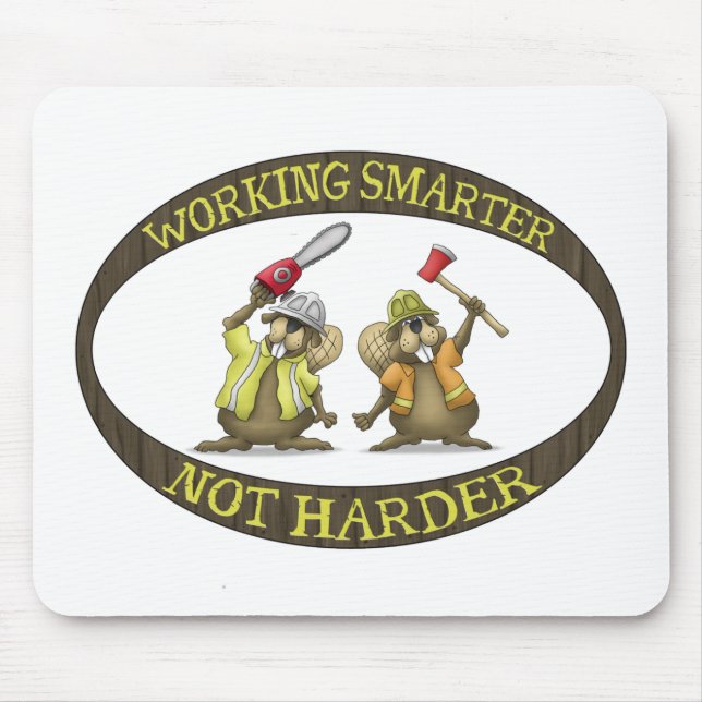 Lustige Mausunterlagen: Arbeitendes Mousepad (Vorne)