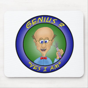 Lustige Mausunterlagen: Genie? , "ja bin ich " Mousepad
