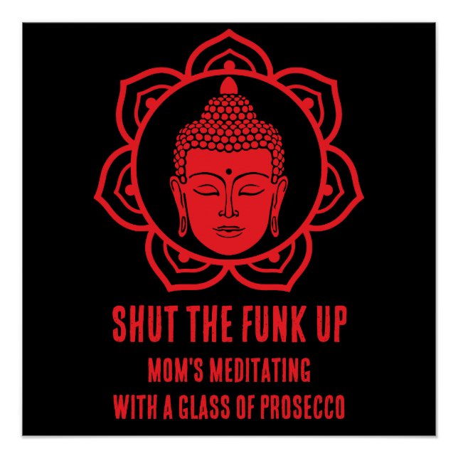 lustige Meditationszeichen Poster (Vorderseite)