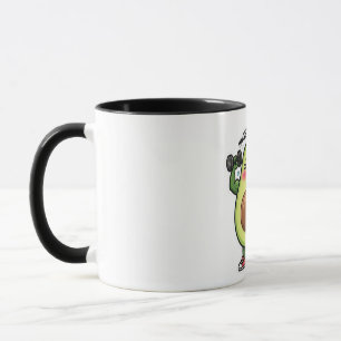 Lustige meditierende Avocado stemmt Gewichte Gym H Tasse