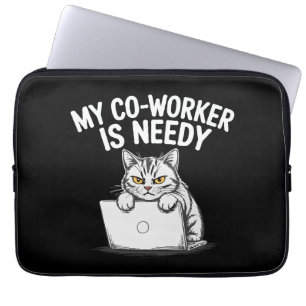 Lustige "Mein Kollege ist bedürftig" Grumpy Cat Ar Laptopschutzhülle