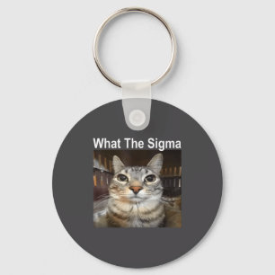 Lustige Meme-Katze What The Sigma Süße Katzen-Meme Schlüsselanhänger