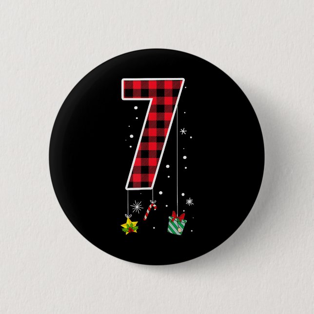 Lustige Meme-Spruch 6 7 Sechs Sieben Weihnachten N Button (Vorderseite)
