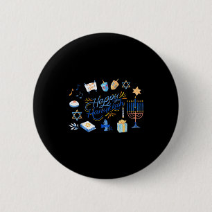Lustige Menorah Chanukka 2025 Meowzel Chanukkah Jü Button