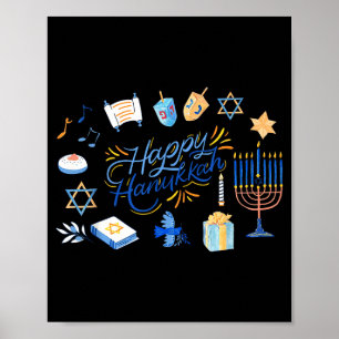 Lustige Menorah Chanukka 2025 Meowzel Chanukkah Jü Poster