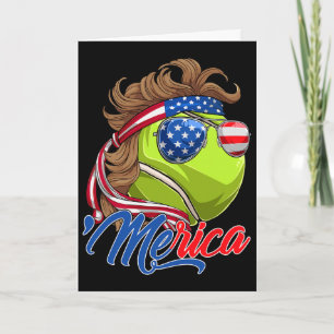 Lustige Merica Tennis Ll Und Usa-Flagge Sungles 4. Karte
