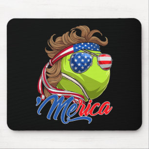 Lustige Merica Tennis Ll Und Usa-Flagge Sungles 4. Mousepad