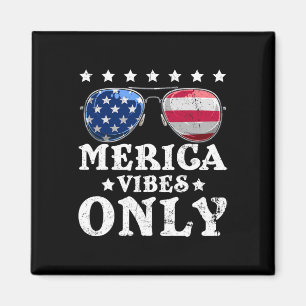 Lustige Merica Vibes Nur Amerikanische Flagge Sung Magnet
